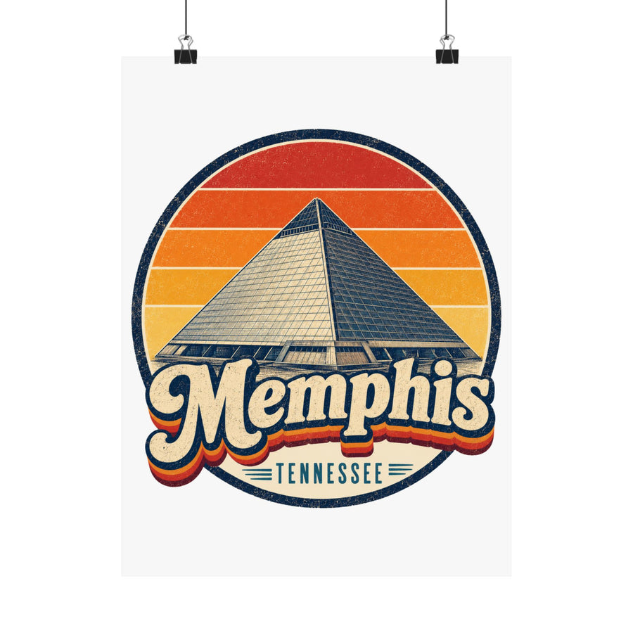 Memphis Retro Sunset Poster