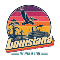 Louisiana Retro Sunset Tee