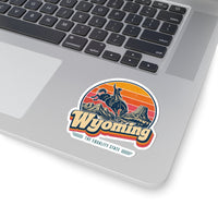 Wyoming Retro Sunset Sticker