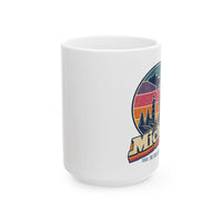 Michigan Retro Sunset Mug