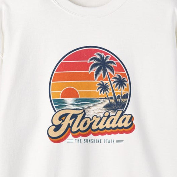 Florida Palm Trees And Beach Sweatshirt