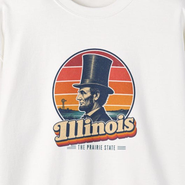 Illinois Lincoln Stovepipe Hat Sweatshirt