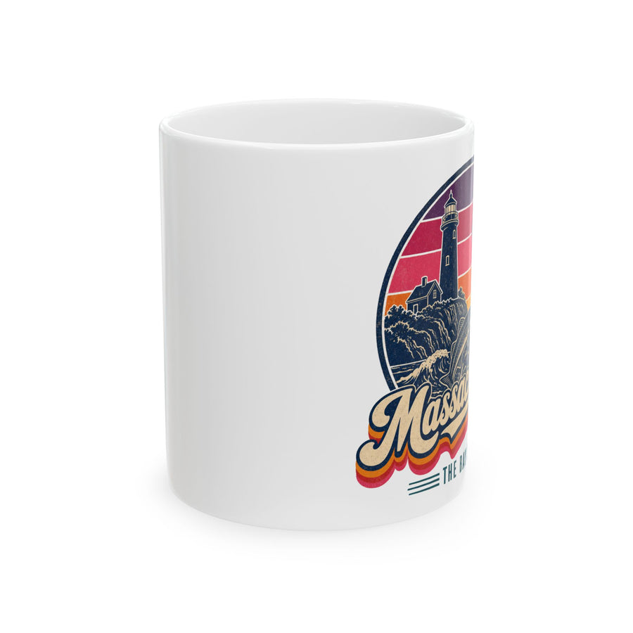 Massachusetts Retro Sunset Mug