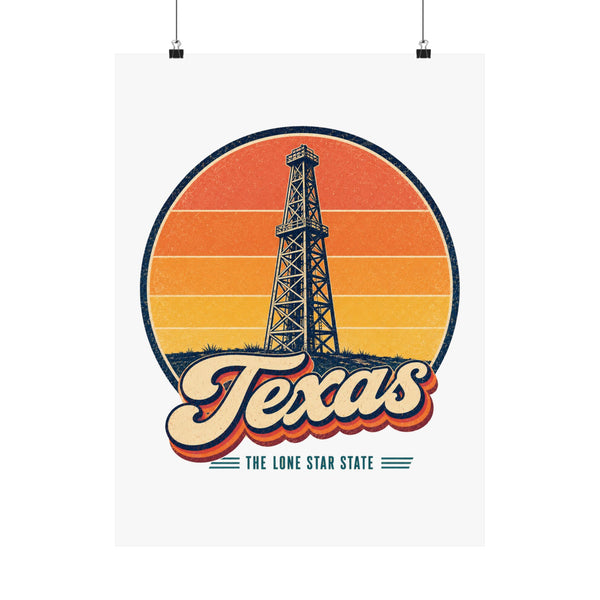 Texas Oil Derrick Poster