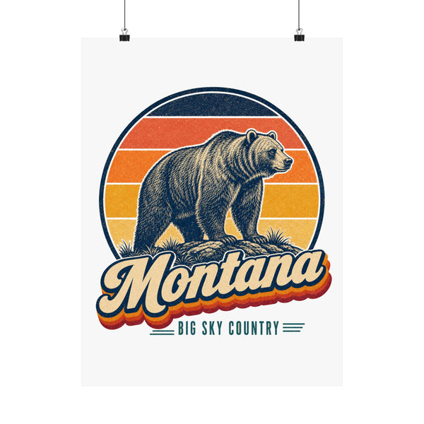 Montana Grizzly Bear Poster