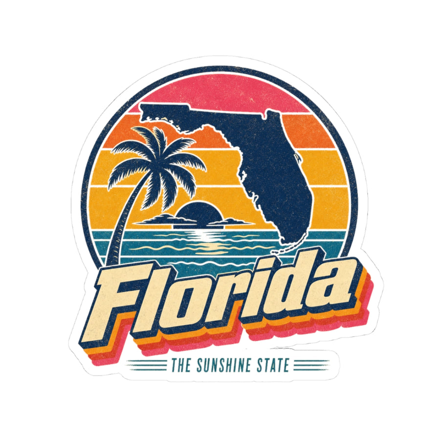Florida Retro Sunset Sticker