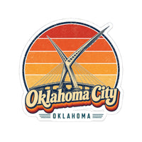 Oklahoma City Retro Sunset Sticker
