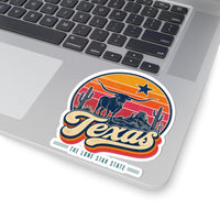 Texas Retro Sunset Sticker