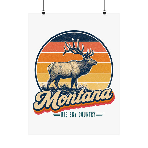 Montana Bull Elk Poster