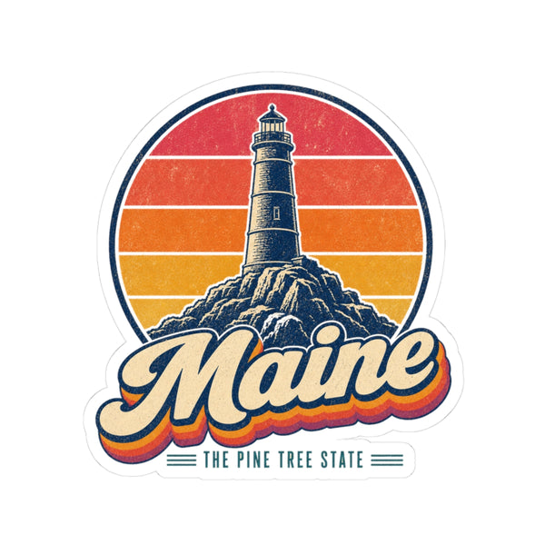 Maine Rocky Coast Lighthouse Sticker