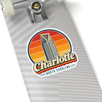 Charlotte Retro Sunset Sticker