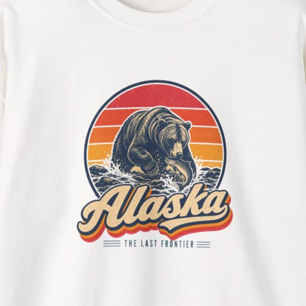 Alaska Grizzly Bear Catching Salmon Sweatshirt