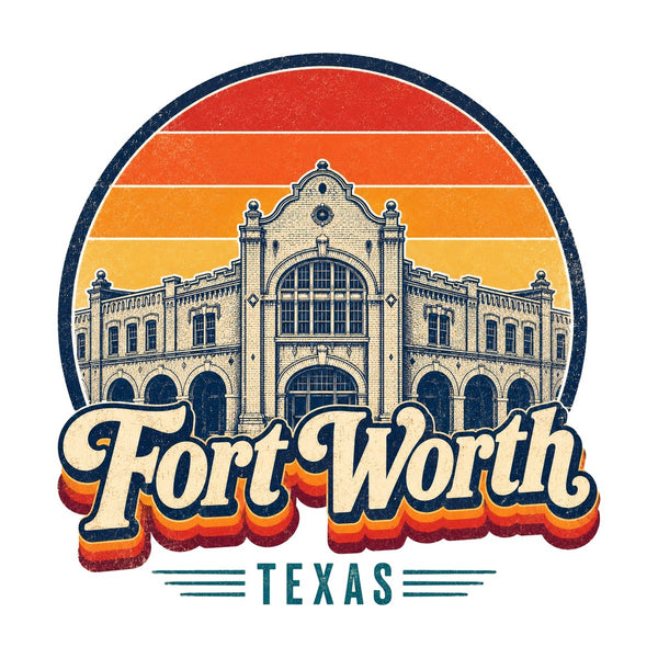 Fort Worth Retro Sunset Tee