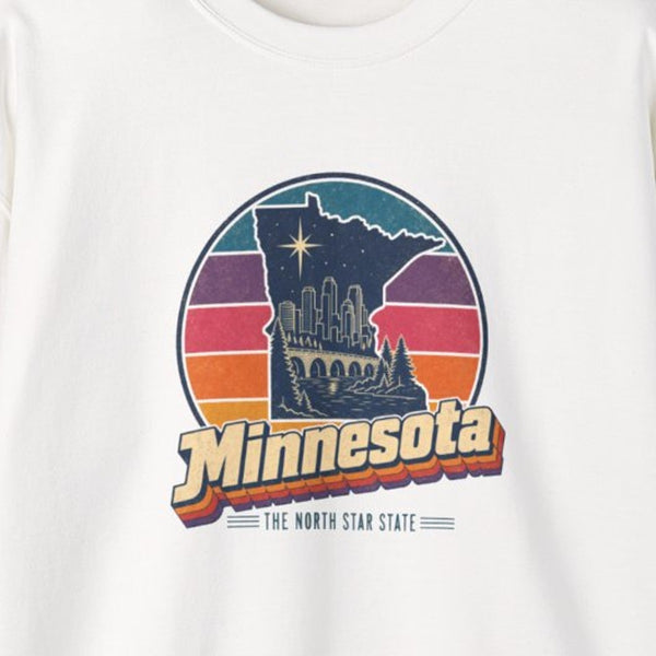Minnesota Retro Sunset Sweatshirt