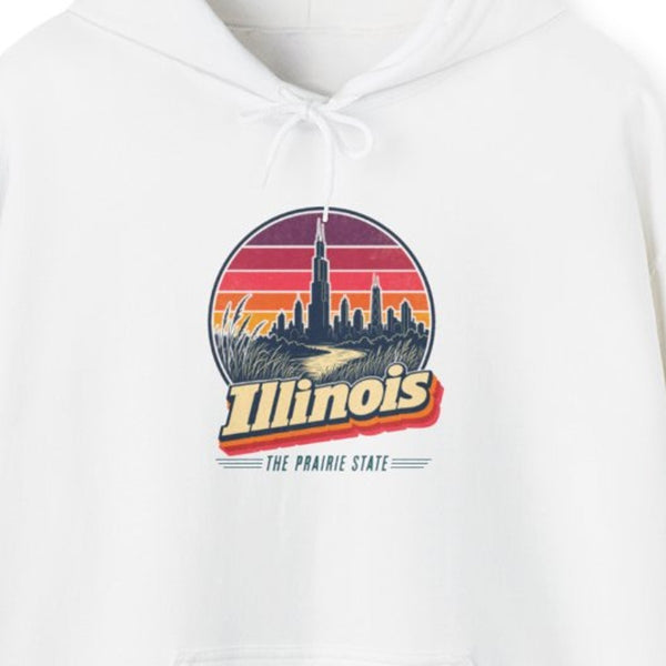 Illinois Retro Sunset Hoodie