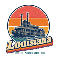 Louisiana Paddlewheel Steamboat Tee