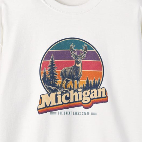 Michigan White Tailed Deer Sweatshirt