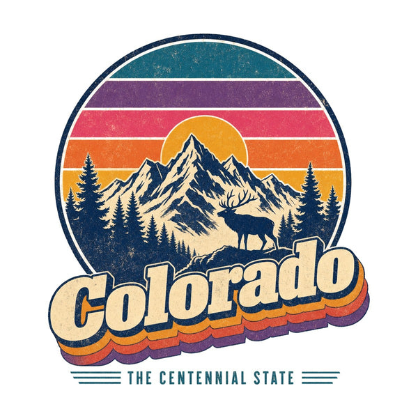 Colorado Retro Sunset Tee