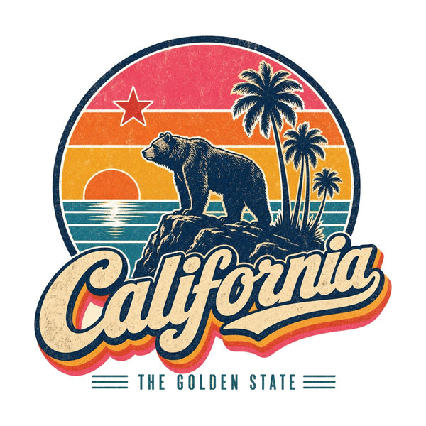 California Retro Sunset Tee