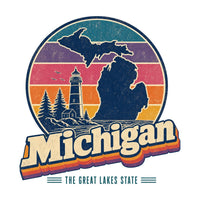 Michigan Retro Sunset Tee