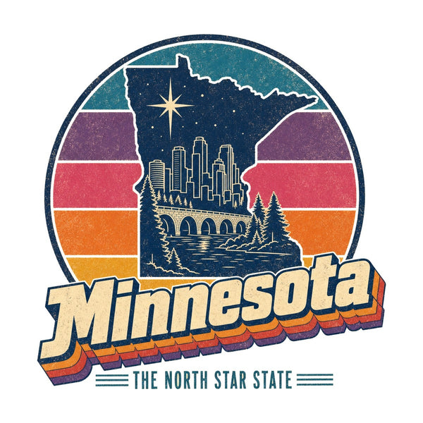 Minnesota Retro Sunset Tee