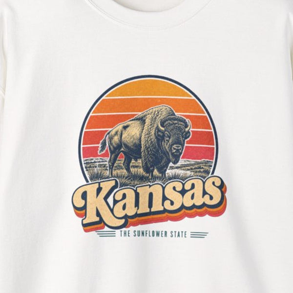Kansas Buffalo On Prairie Sweatshirt