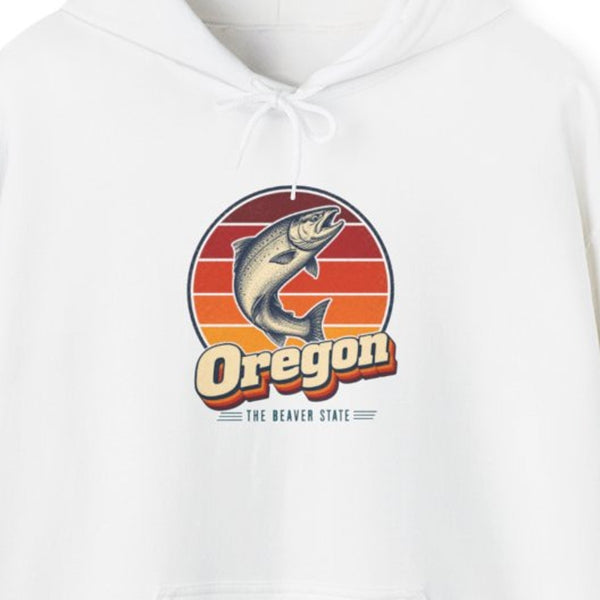 Oregon Leaping Salmon Hoodie
