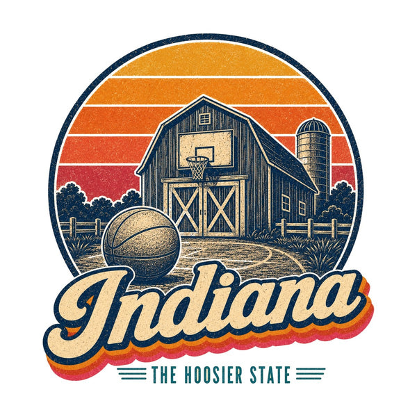 Indiana Basketball Hoop On Barn Tee