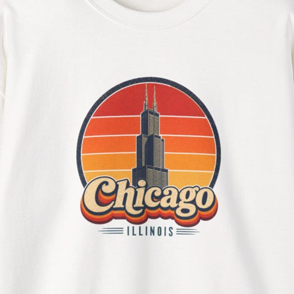 Chicago Retro Sunset Sweatshirt