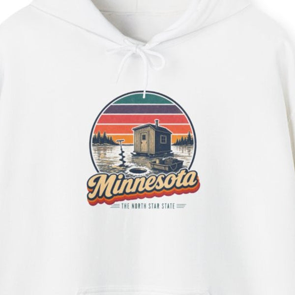 Minnesota Ice Fishing House Hoodie