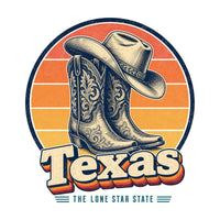Texas Cowboy Boots Hat Tee