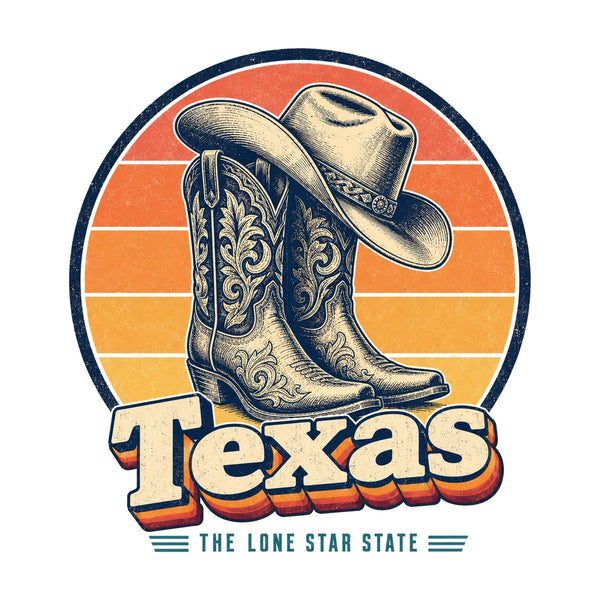 Texas Cowboy Boots Hat Tee