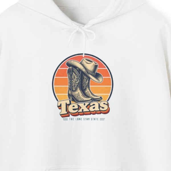 Texas Cowboy Boots Hat Hoodie