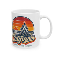 California Beach Sunset Bonfire Mug