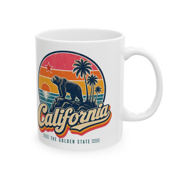 California Grizzly Bear And Star Mug
