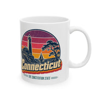 Connecticut Retro Sunset Mug