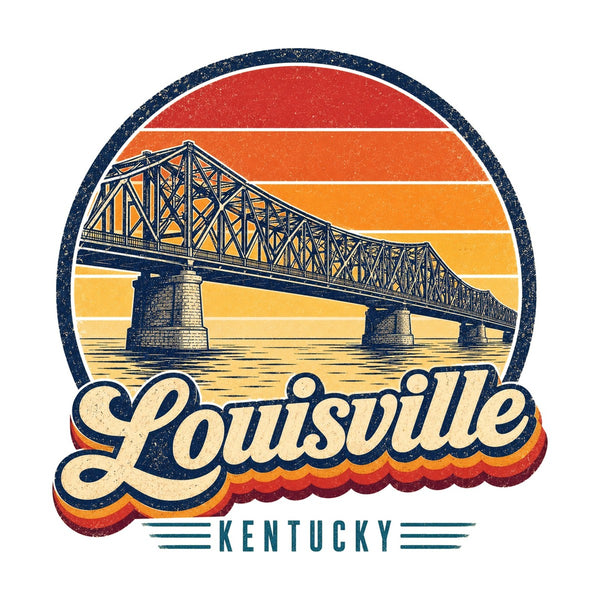 Louisville Retro Sunset Tee