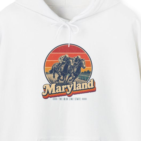 Maryland Thoroughbred Horse Race Hoodie