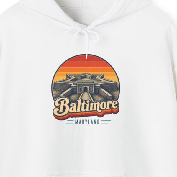Baltimore Retro Sunset Hoodie