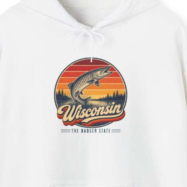Wisconsin Northwoods Lake Muskie Hoodie