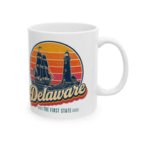 Delaware Retro Sunset Mug
