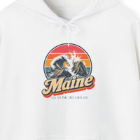 Maine Crashing Surf On Granite Hoodie