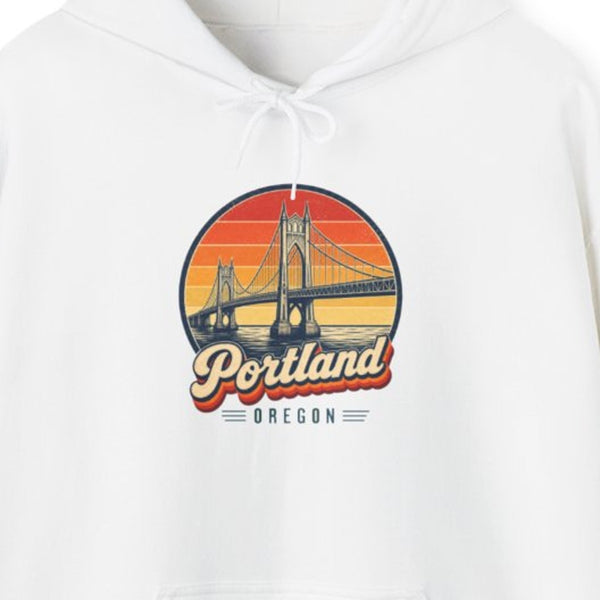 Portland Retro Sunset Hoodie