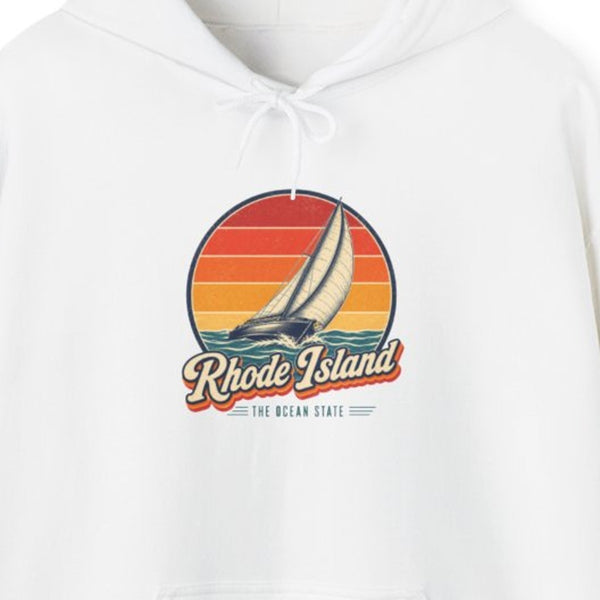 Rhode Island Sailboat Heeling Hoodie