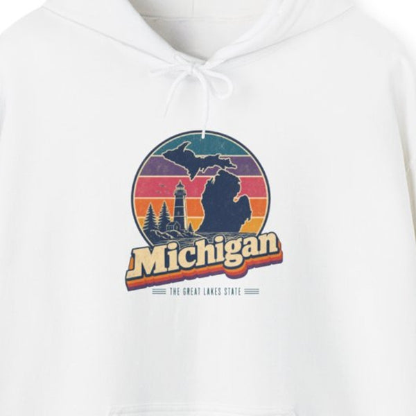 Michigan Retro Sunset Hoodie