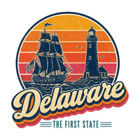 Delaware Retro Sunset Tee