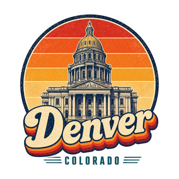 Denver Retro Sunset Tee