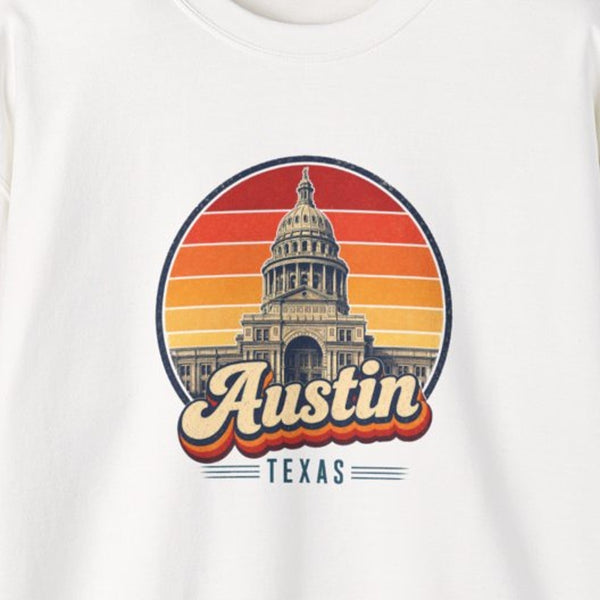 Austin Retro Sunset Sweatshirt