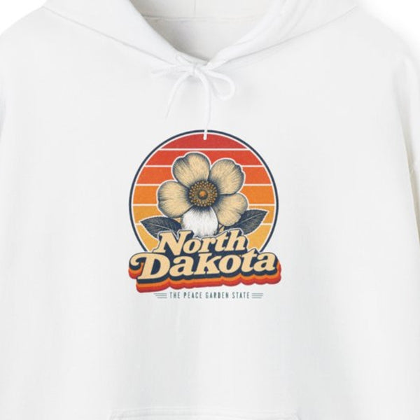 North Dakota Wild Prairie Rose Hoodie