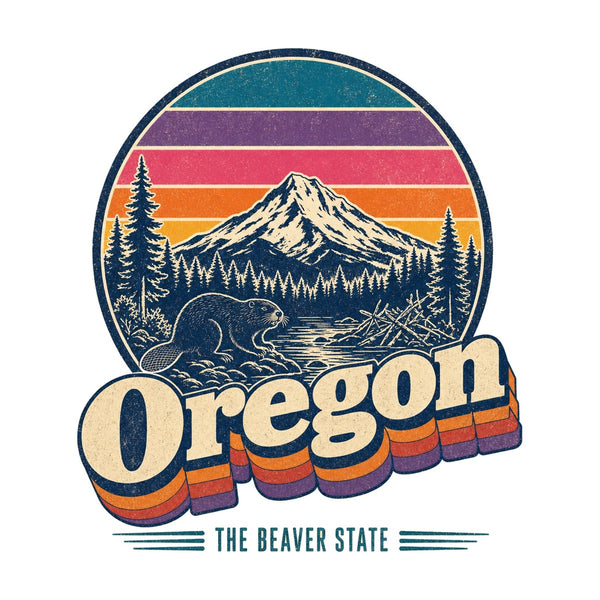 Oregon Retro Sunset Tee
